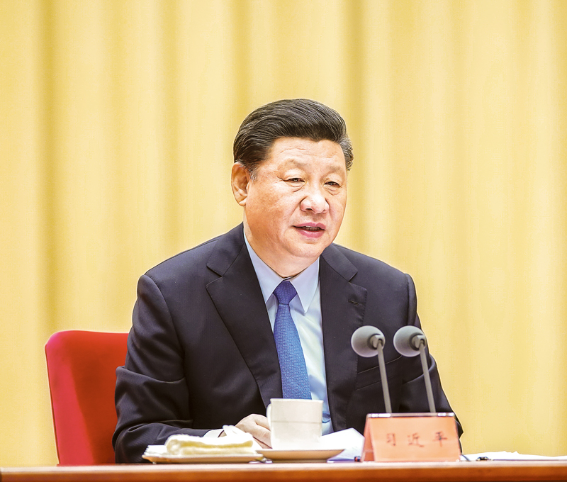 2019年5月31日，“不忘初心、牢記使命”主題教育工作會(huì)議在北京召開(kāi)。中共中央總書(shū)記、國(guó)家主席、中央軍委主席習(xí)近平出席會(huì)議并發(fā)表重要講話。 新華社記者 鞠鵬/攝